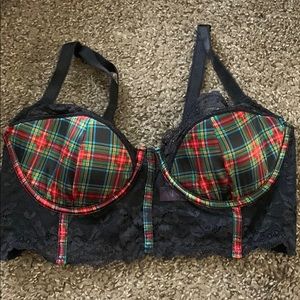 Adore me plaid Bustier, balconette bra